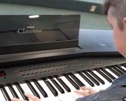 Haueter enjoys playing musical instruments like the piano and drums.